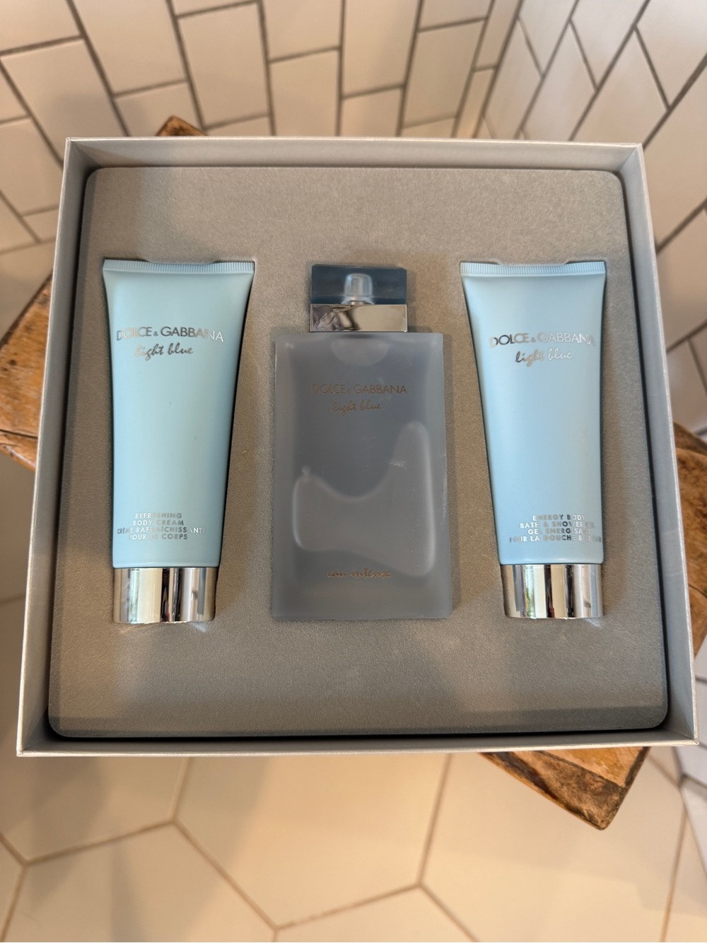 Dolce & Gabbana Light Blue Gift Set - Pale Blue and Silver